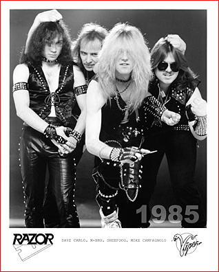 promotional photo of RAZOR ca. 1985