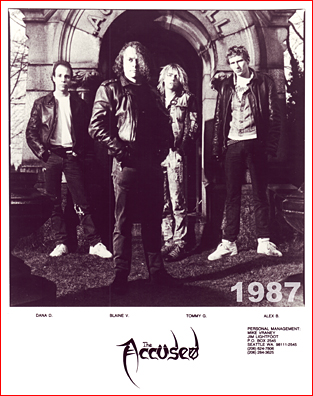 THE ACCUSED 1987 graveyard promo 